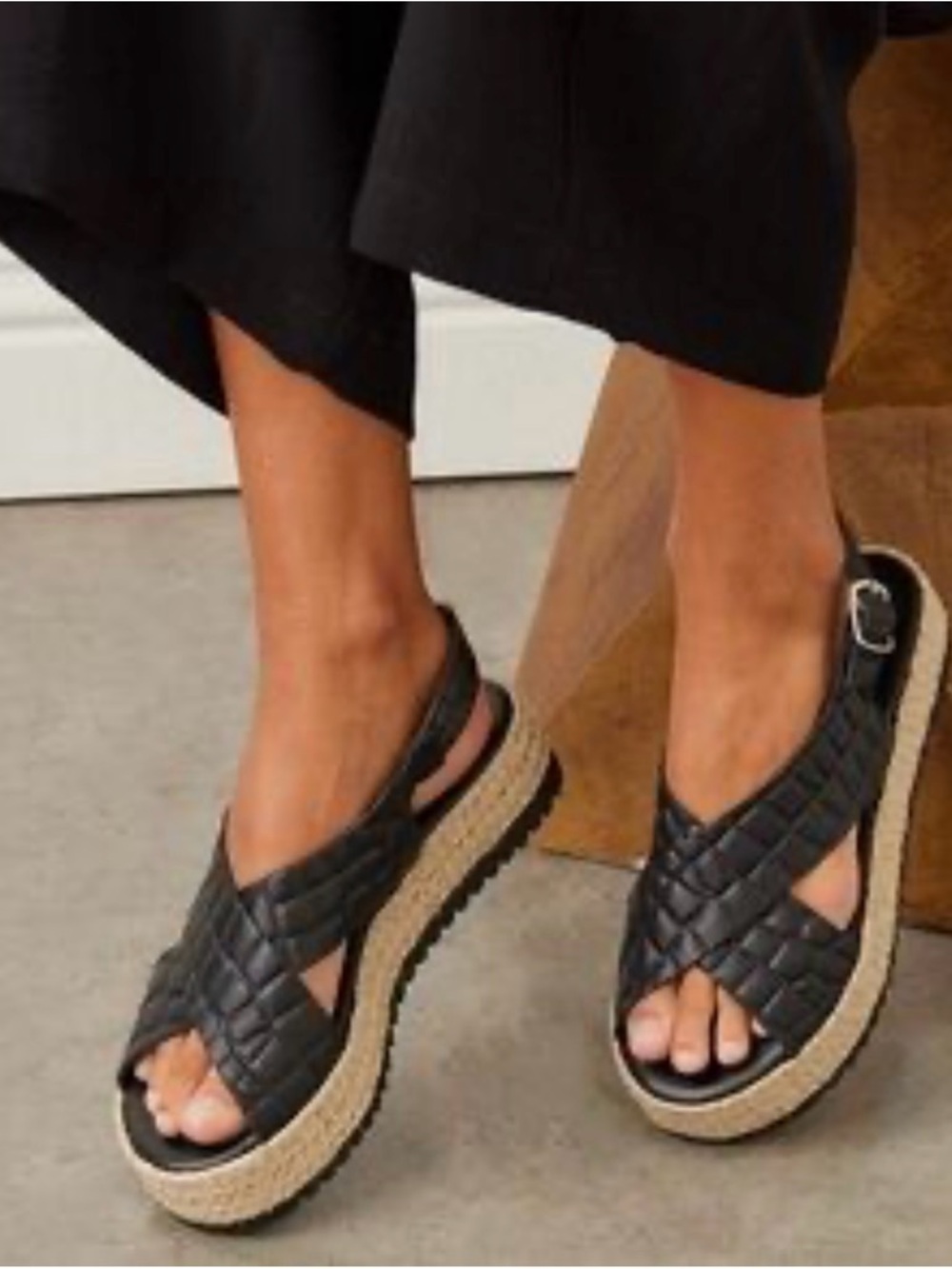 NWOT Christina Christi Woven Platform Espadrille Sandals - SIZE 8.5 - 9